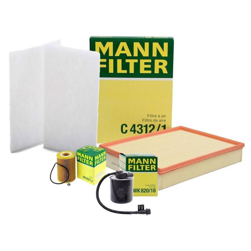 Mercedes Air / Cabin Air / Fuel / Engine Oil Filter Kit - MANN-FILTER 3739376KIT